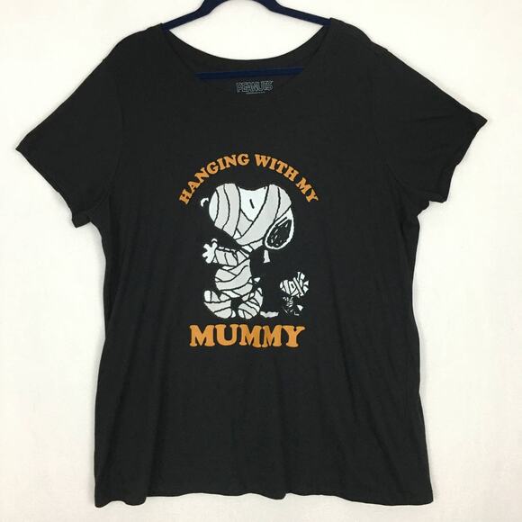 Graphic Tshirt Peanuts Hanging with my Mummy  Size 3 / 3XL - Picture 1 of 5